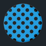 Aimant Pois noirs sur bleu ciel<br><div class="desc">Pois noirs sur bleu ciel</div>