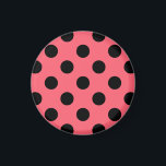 Aimant Pois noirs sur corail<br><div class="desc">Pois noirs sur corail</div>