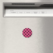 Aimant Pois noirs sur fuchsia (In Situ (Lave-vaisselle))
