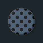 Aimant Pois noirs sur gris-bleu<br><div class="desc">Pois noirs sur gris-bleu</div>