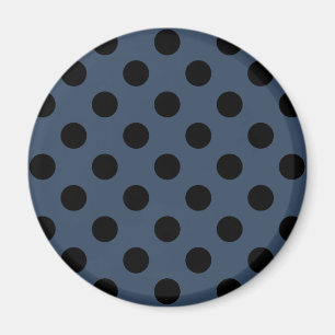 Aimant Pois noirs sur gris-bleu