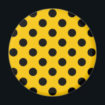 Aimant Pois noirs sur jaune<br><div class="desc">Pois noirs sur jaune</div>