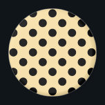 Aimant Pois noirs sur jaune pâle<br><div class="desc">Pois noirs sur jaune pâle</div>