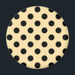 Aimant Pois noirs sur jaune pâle<br><div class="desc">Pois noirs sur jaune pâle</div>