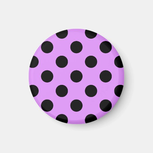 Aimant Pois noirs sur lilas (Devant)