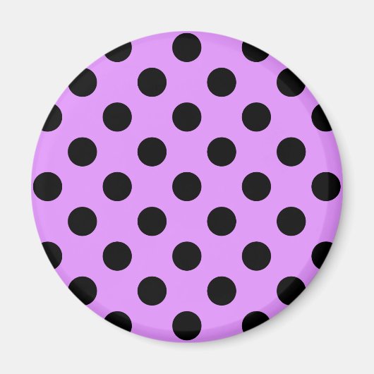 Aimant Pois noirs sur lilas (Devant)