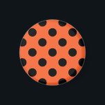 Aimant Pois noirs sur orange<br><div class="desc">Pois noirs sur orange</div>