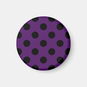 Aimant Pois noirs sur prune violette