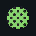 Aimant Pois noirs sur vert citron<br><div class="desc">Pois noirs sur vert citron</div>