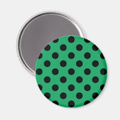 Aimant Pois noirs sur vert frais (Recto/Verso)