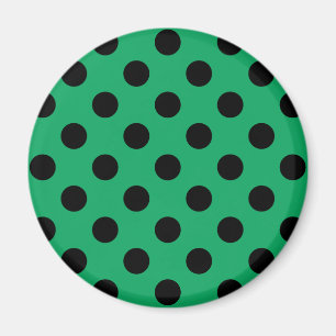 Aimant Pois noirs sur vert frais