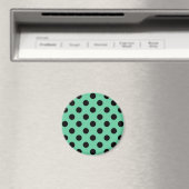 Aimant Pois noirs sur vert menthe (In Situ (Lave-vaisselle))