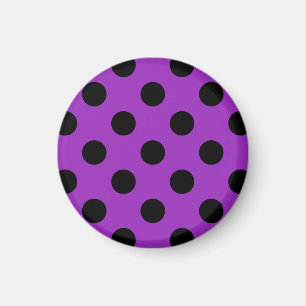 Aimant Pois noirs sur violet