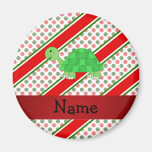 Aimant Pois nommé personnalisé de Noël de tortue