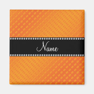 Aimant Pois orange nommé personnalisé