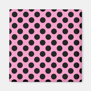 Aimant Pois roses et noirs
