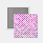 Aimant Pois roses et violets (Recto/Verso)