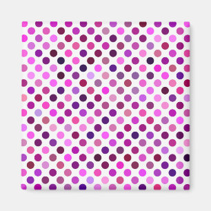 Aimant Pois roses et violets