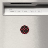 Aimant Pois rouge et noir (In Situ (Lave-vaisselle))