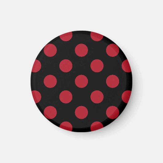 Aimant Pois rouge et noir (Devant)