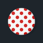 Aimant Pois rouges et blancs<br><div class="desc">Pois rouges et blancs</div>