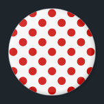 Aimant Pois rouges et blancs<br><div class="desc">Pois rouges et blancs</div>