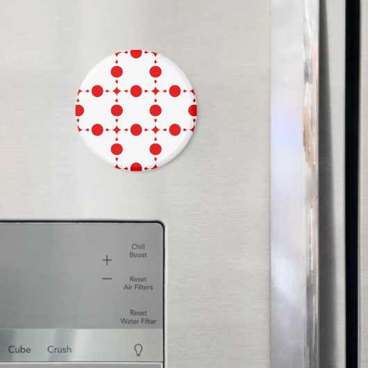 Aimant Pois rouges, Motif à points polka, points, pointil (In situ (réfrigérateur))