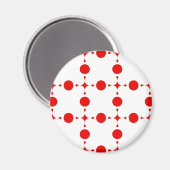 Aimant Pois rouges, Motif à points polka, points, pointil (Recto/Verso)