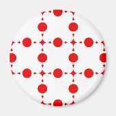 Aimant Pois rouges, Motif à points polka, points, pointil (Devant)