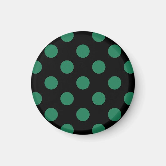 Aimant Pois vert et noir (Devant)
