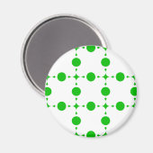 Aimant Pois verts, Motif à points Polka, points, pointill (Recto/Verso)