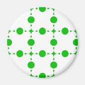 Aimant Pois verts, Motif à points Polka, points, pointill (Devant)