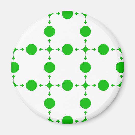 Aimant Pois verts, Motif à points Polka, points, pointill (Devant)