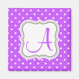 Aimant Pois violet moderne nom initial
