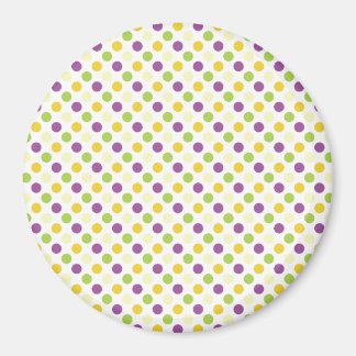Aimant Pois violet, vert et jaune