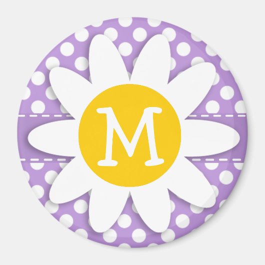 Aimant Pois violets de lavande (Devant)