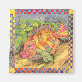 Aimant Poisson à À damiers frontière #5 (Devant)