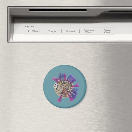 Aimant - Poisson à fil pourpre - Bébé (In Situ (Lave-vaisselle))