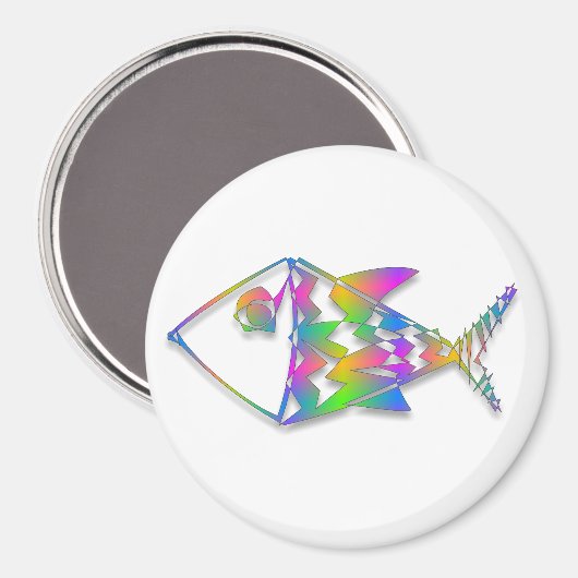 Aimant Poisson Abstrait (Recto/Verso)