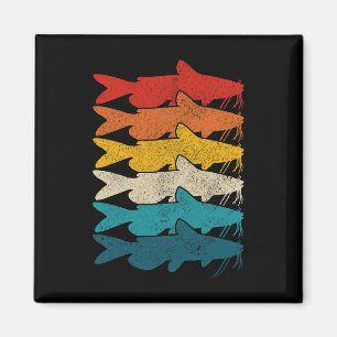 Aimant Poisson-chat de canal Poisson-chat de pêche vintag