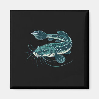 Aimant Poisson-chat marchant d'art de pêche vintage