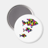 Aimant poisson de mosaïque (Recto/Verso)