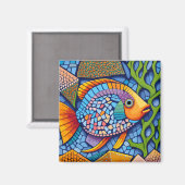Aimant poisson de mosaïque (Recto/Verso)