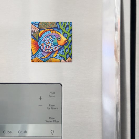 Aimant poisson de mosaïque (In situ (réfrigérateur))
