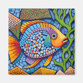 Aimant poisson de mosaïque (Devant)