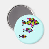Aimant poisson de mosaïque (Recto/Verso)