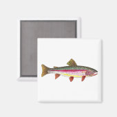 Aimant Poisson de truite arc-en-ciel (Recto/Verso)