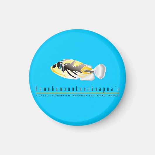 Aimant Poisson d'État d'Hawaï - Humuhumunukunukuapua'a. (Devant)