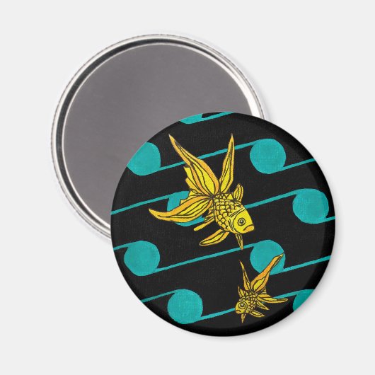 AIMANT POISSON D'OR TRANQUILLE (Recto/Verso)