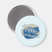 Aimant Poisson en broderie (Recto/Verso)